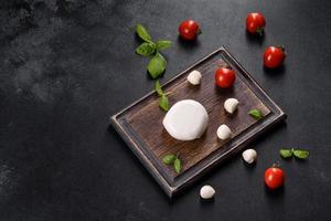 savoureux fromage mozzarella frais pour faire une salade caprese photo