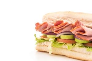 sandwich sous-marin jambon et salade photo