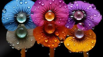 l'eau surface avec ondulations et bulles ai généré photo