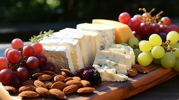 une buffet ligne avec nourriture dans métal plateaux ai généré photo