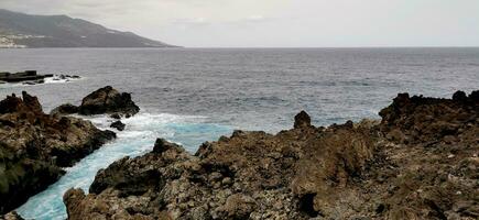 los cancajos plage sur le île de la palma dans le canari archipel photo