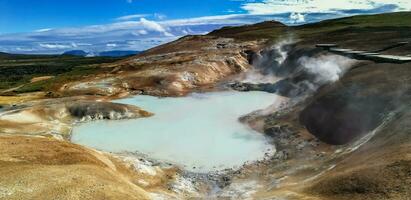 krafla est une volcanique système avec une diamètre de approximativement 20 kilomètres situé dans le Région de monvatn, nord Islande photo