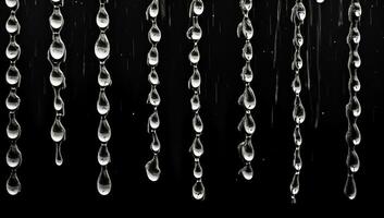 chaîne fabriqué avec l'eau gouttes. ai généré photo