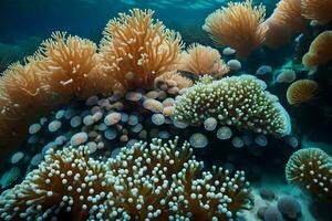 macro Capturer de océan corail veux dire prise ai généré photo