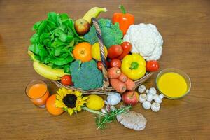 varié nourriture pour en bonne santé en mangeant photo