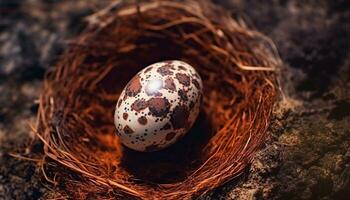 fraîcheur de printemps, une mignonne oiseau trappes Nouveau la vie dans la nature généré par ai photo