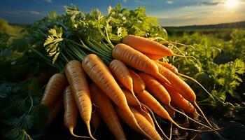 frais, en bonne santé des légumes récolté de le biologique ferme généré par ai photo