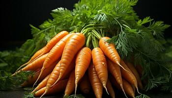 frais, en bonne santé des légumes une coloré, biologique le banquet pour la nature généré par ai photo