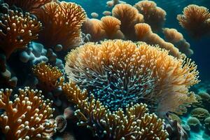 macro Capturer de océan corail veux dire prise ai généré photo