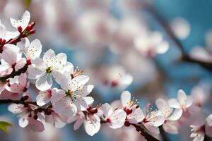 le jolie fleurs de Cerise des arbres, une spécial présent pour de la mère jour, étaient capturé dans une prudent et doux manière.. Créatif Ressource, ai généré photo