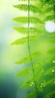 fougère feuilles dans doux concentrer avec bokeh Contexte photo