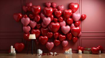 de fête ballon l'amour des ballons décorations pour la Saint-Valentin journée photo