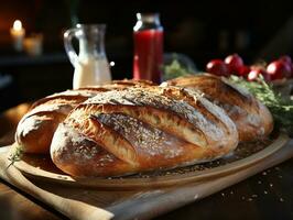 ai génératif boulangerie pâtisserie délicieux pain photo