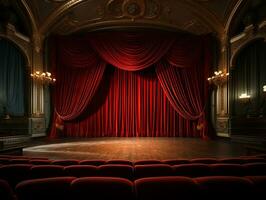 ai généré vide théâtre scène photo