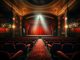 ai généré vide théâtre scène photo