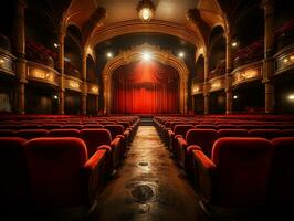 ai généré vide théâtre scène photo