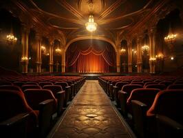 ai généré vide théâtre scène photo