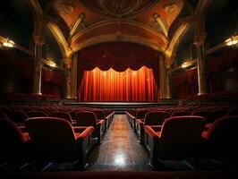 ai généré vide théâtre scène photo