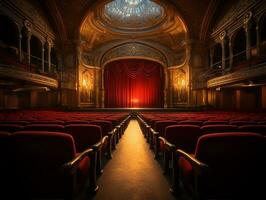 ai généré vide théâtre scène photo