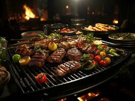 ai généré barbecue steak nourriture photo