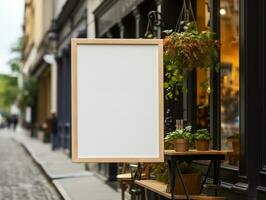 ai généré une Vide magasin signe photo