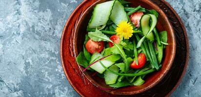 en bonne santé végétalien salade photo