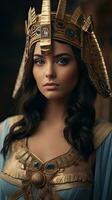 magnifique femme comme reine de Egypte cléopâtre. génératif ai photo