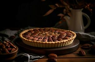 noyer tarte dessert. produire ai photo