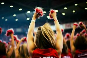 coordonné pom pom girls applaudissement jeu. produire ai photo