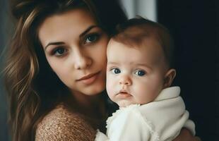 beauté mère bébé. produire ai photo