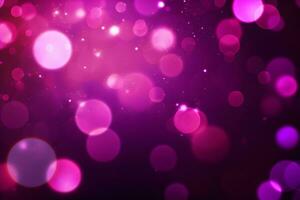 une violet Contexte avec lumières et bokeh. génératif ai photo