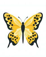 Jaune papillon vecteur illustration. génératif ai photo