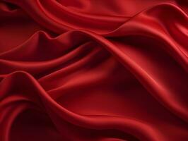 rouge agitant tissu magnifique élégant soie génératif ai photo