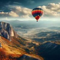 air ballon sur le ciel paysage magnifique photo