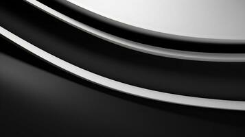 3d abstrait noir blanc fond d'écran ai génératif photo