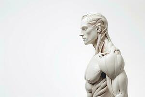 muscles anatomie système isolé sur blanc Contexte ,génératif ai. photo