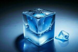 la glace cubes. ai génératif pro photo