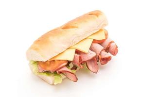 sandwich sous-marin jambon et salade photo