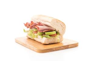 sandwich sous-marin jambon et salade photo