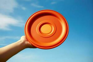 une en volant disque pour frisbee amusement photo