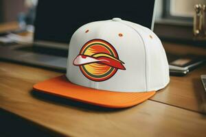 une snapback chapeau avec une rétro logo photo