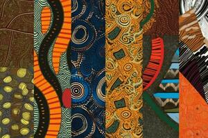 motifs inspiré par africain textiles et Vêtements photo