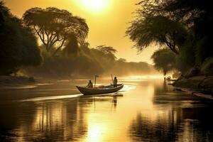 le calme des eaux de un africain rivière photo