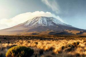 le majesté de kilimandjaro les afriques le plus élevé de pointe photo