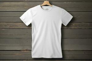 une plaine T-shirt maquette pour conception et impression photo