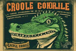 une affiche pour une punk bande appelé le crocodile photo