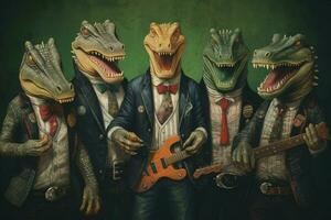 une affiche pour une punk bande appelé le crocodile photo