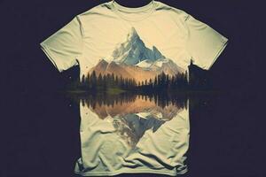 une chemise cette dit montagne sur il photo