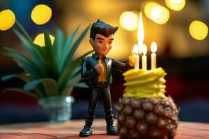 anniversaire gâteau en forme de comme Monsieur Spock en portant une pi photo