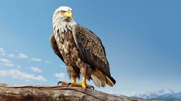 une poignant scène avec le tête de un Aigle comme partie de une préservation campagne avec espace pour texte. Contexte image, ai généré photo